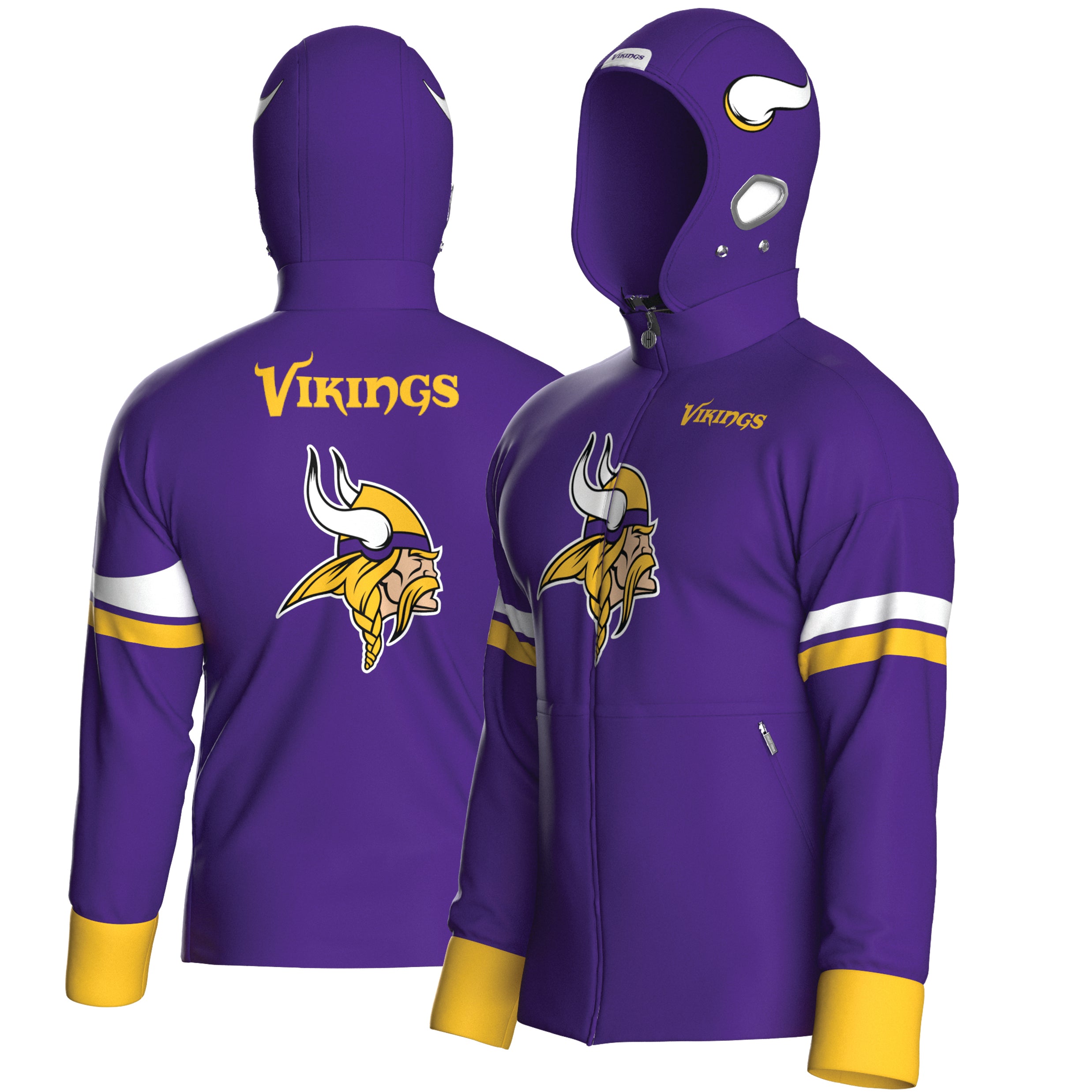 Minnesota Vikings Home ZipUp (adult) The Original Helmet Hoodie