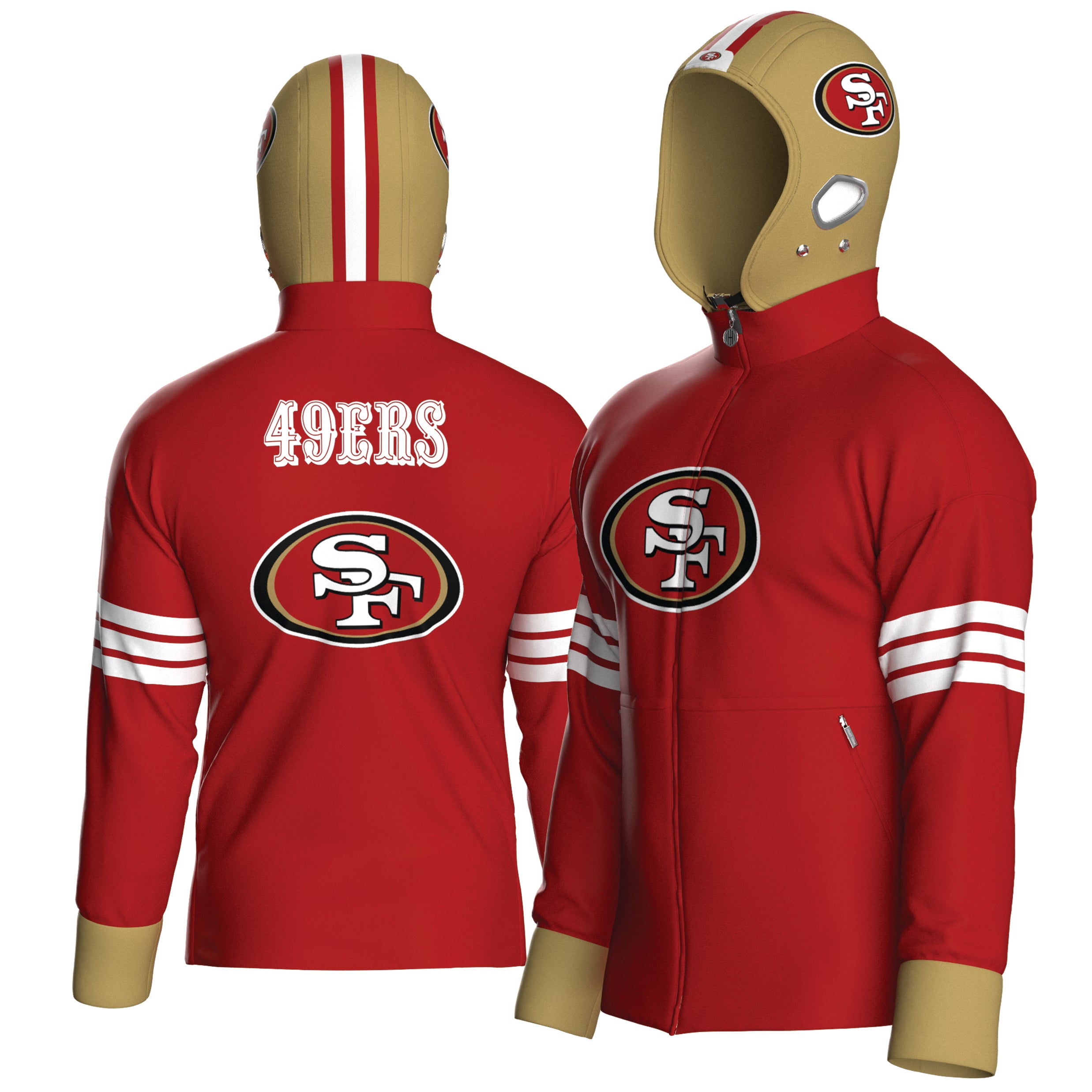 San Francisco 49ers Helmet Retro Hoodie