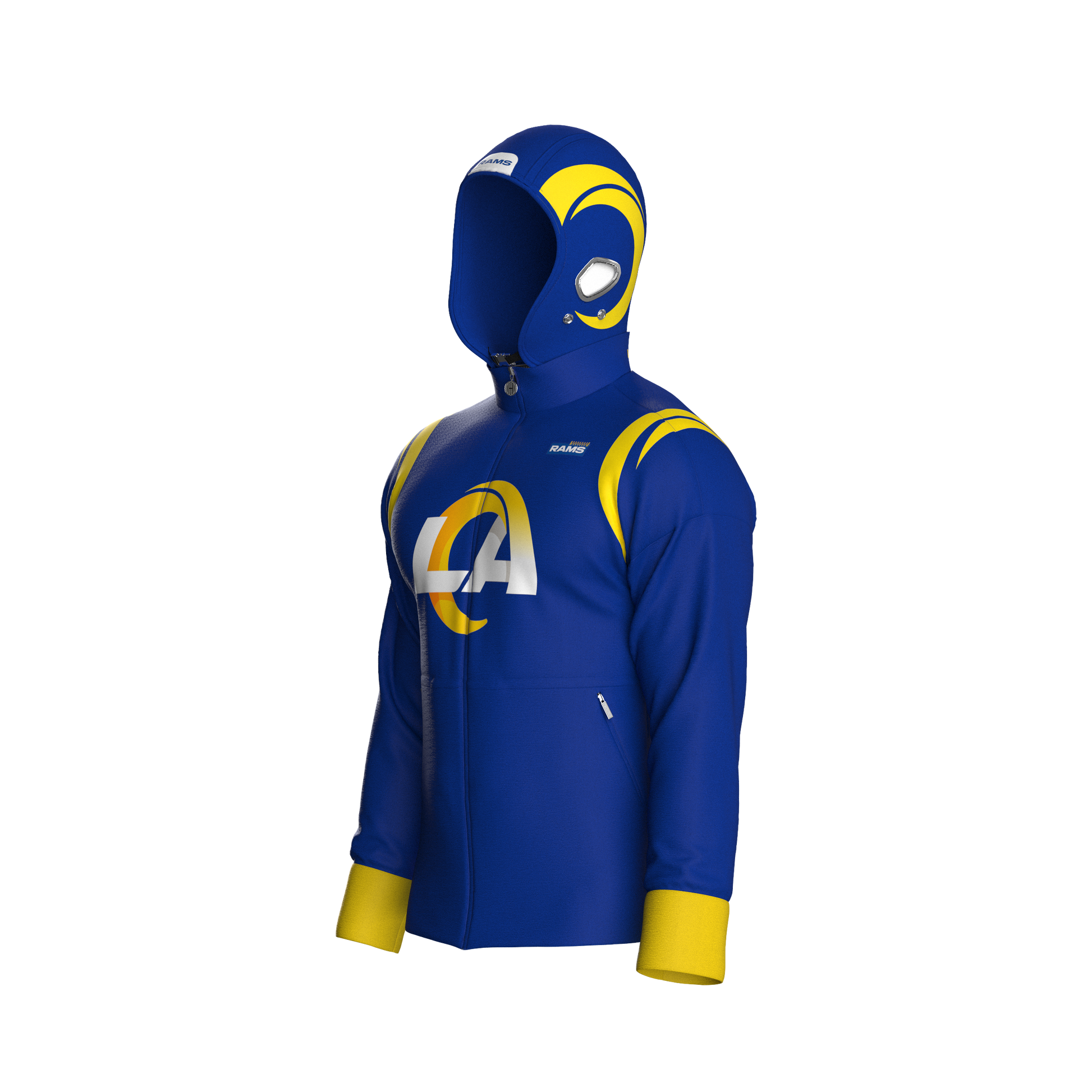 【2plan】Rams Brushed Two-Way Hood Zip Up Los Angeles Rams Home Zip-Up (adult) – The Original Helmet